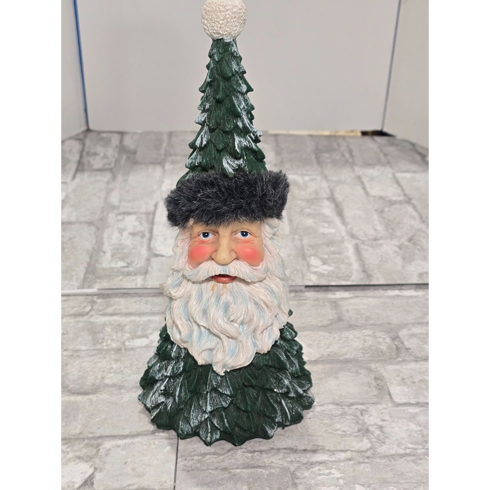 Vtg Christmas Santa Face Pine Tree Father Christmas Tabletop‎ Centerpiece 13"